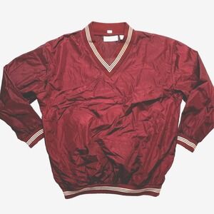 Vintage Premier International Jacket Mens XL Red Cricket Warm Up  Nylon Pullover